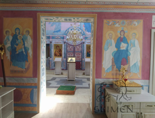 Роспись в храме в честь преподобного Варнавы Гефсиманского, г. Выкса